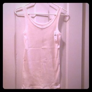 Loft cream ribbed tank top